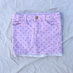 Corduroy Star Print Mini Skirt